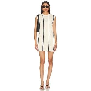 Anine Bing Crochet Dress Women’s Medium Lanie Mini Sleeveless Cream Black Slip